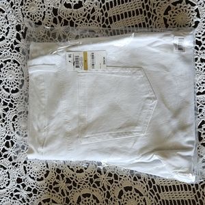 Women's white denim jeans